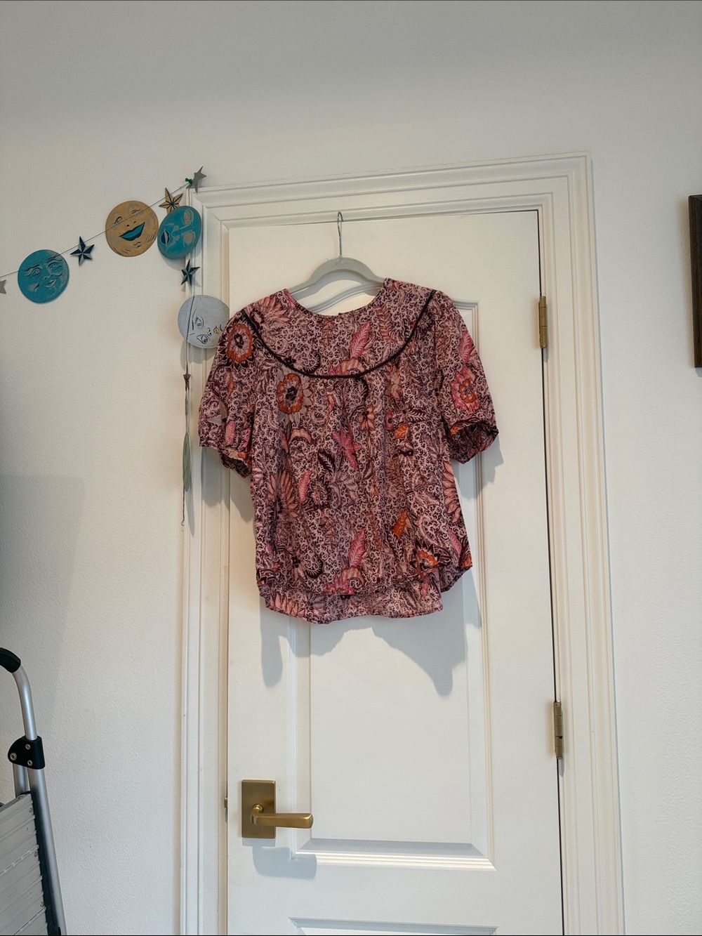 Madewell pink floral top